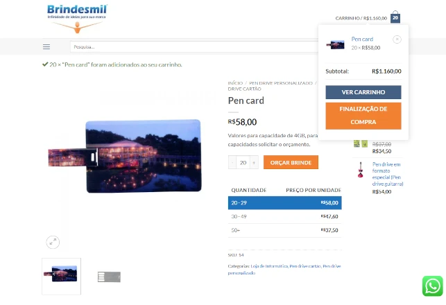 Desenvolvemos catálogos online focados em conversão, facilitando a escolha do cliente e agilizando a solicitação de orçamentos.